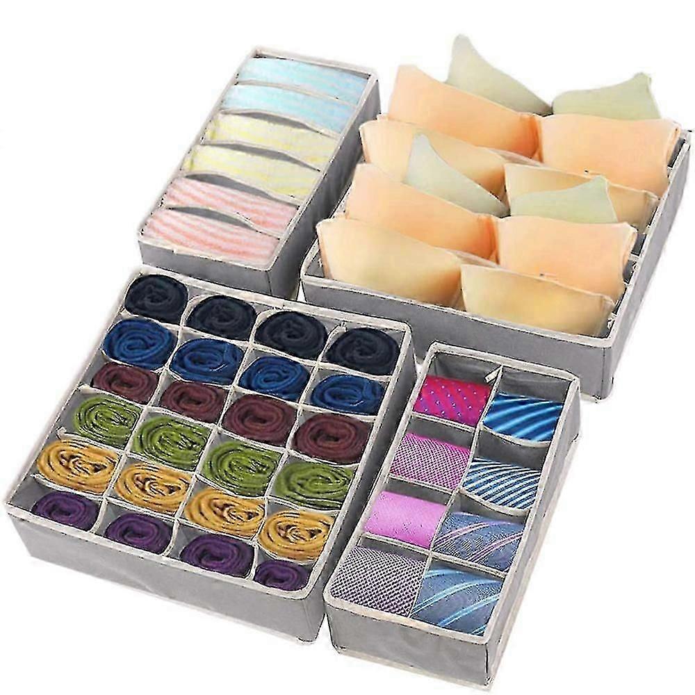4 Packdifferent Sizes Foldable Drawer Organizers