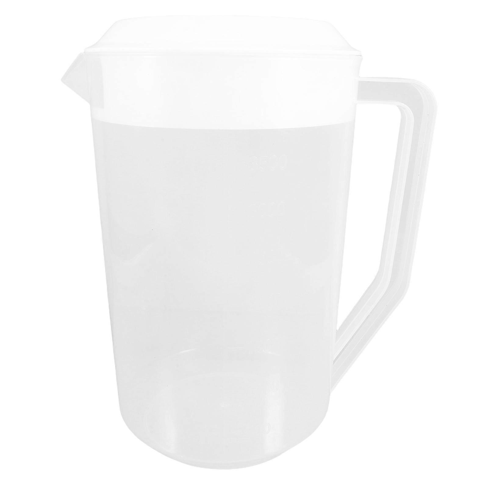 Plastic Water Pitcher For Family Gatherings 4000ml Large Capacity Beverage Container With Sealing Lid 1Set