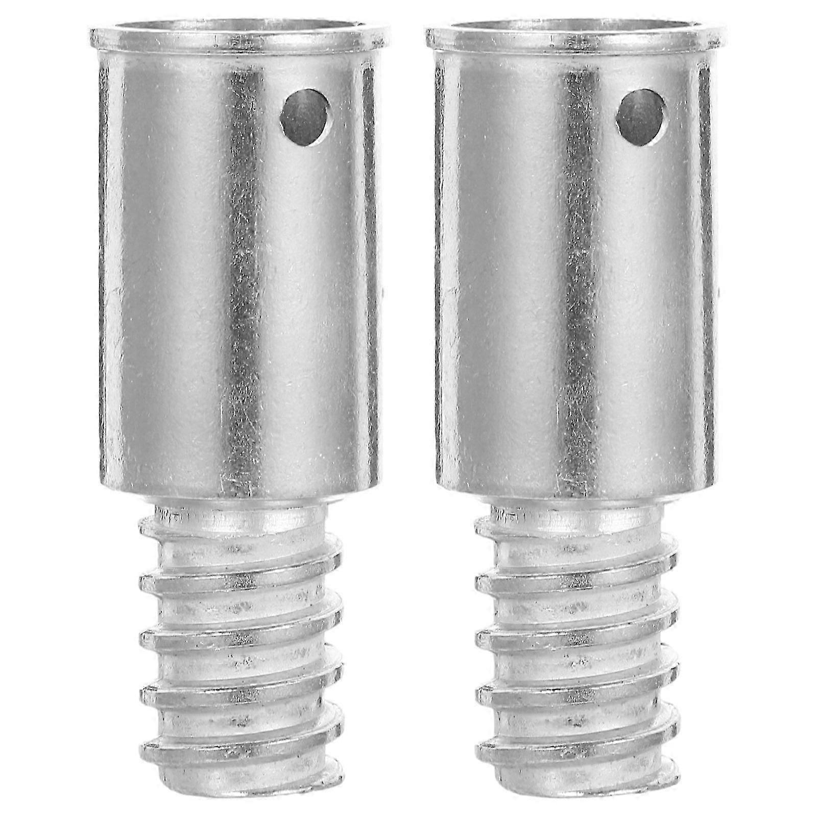 2pcs Threaded Tip Replacement Metal Threaded Tip Repair Mop Pole 22MM Handle Tip American Type