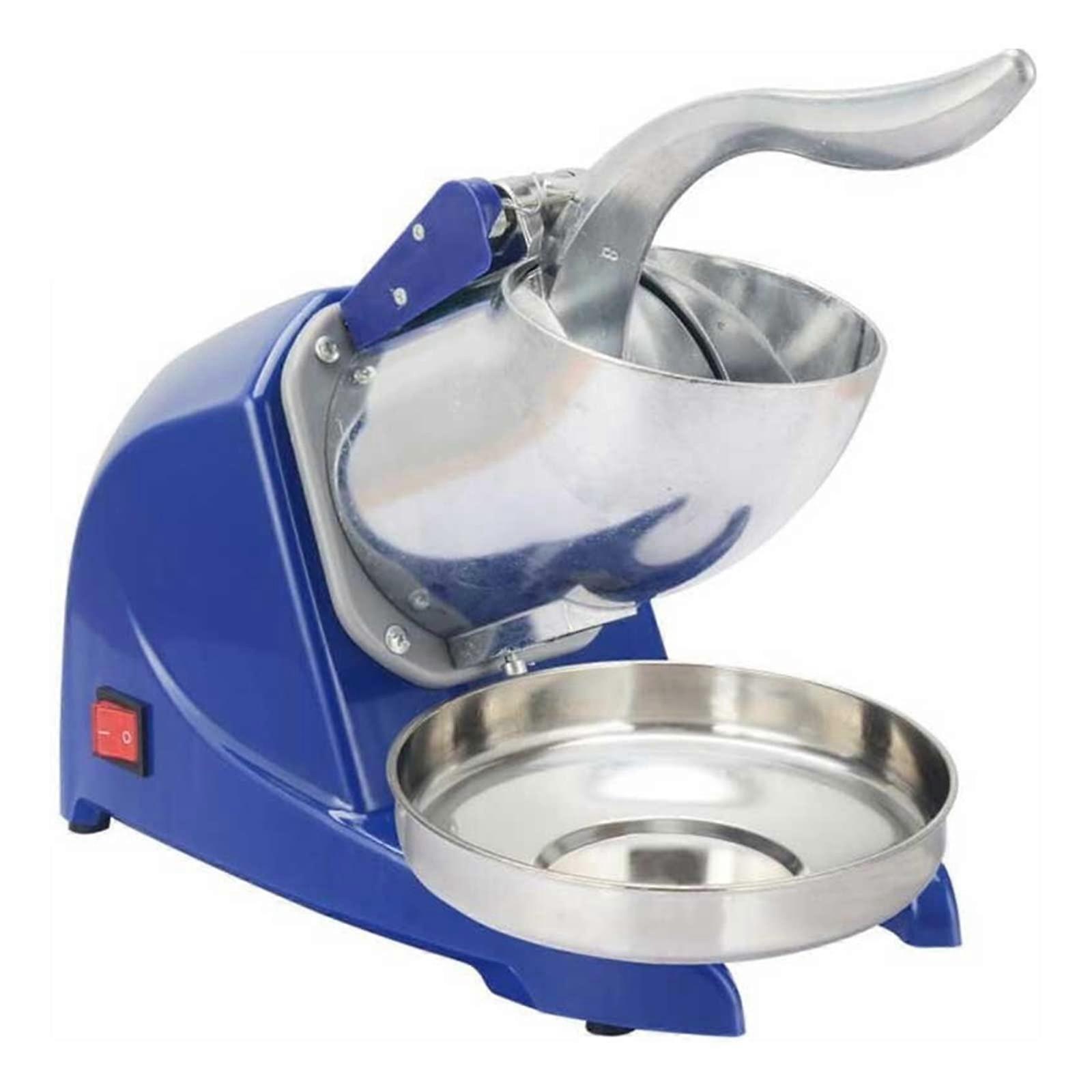 Electric Ice Crusher Double Blade Snow Cone Maker for Drinks and Desserts Blue