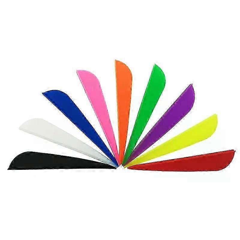 50 piezas de plumas de flecha de goma de 3 pulgadas forma de gota de agua cortado flecha de bricolaje flechas accesorios