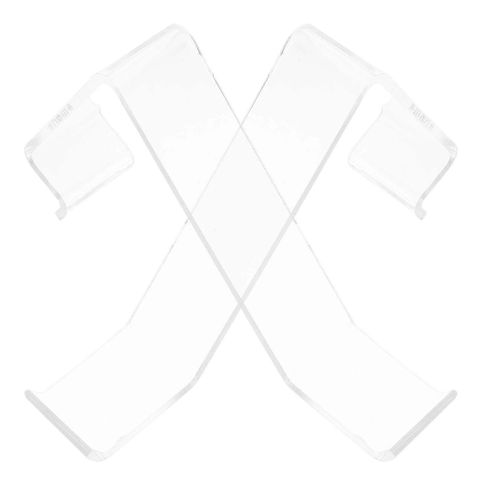 Acrylic Shoe Stand Transparent Display Rack for Shoes 2Pcs Set