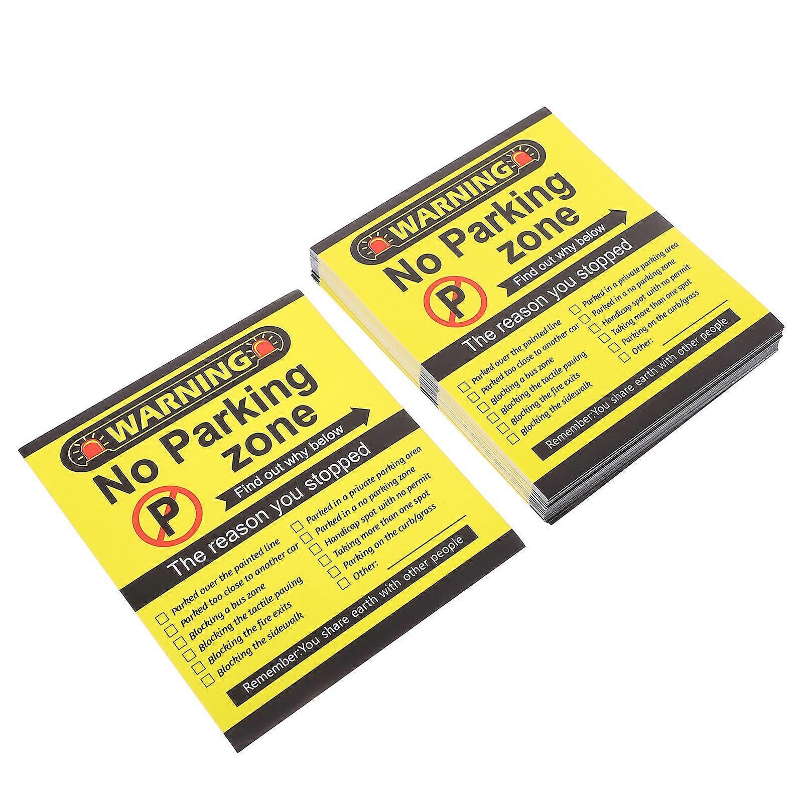 Adhesive No Parking Sticker No Parking Warning Sticker 200 Sheets