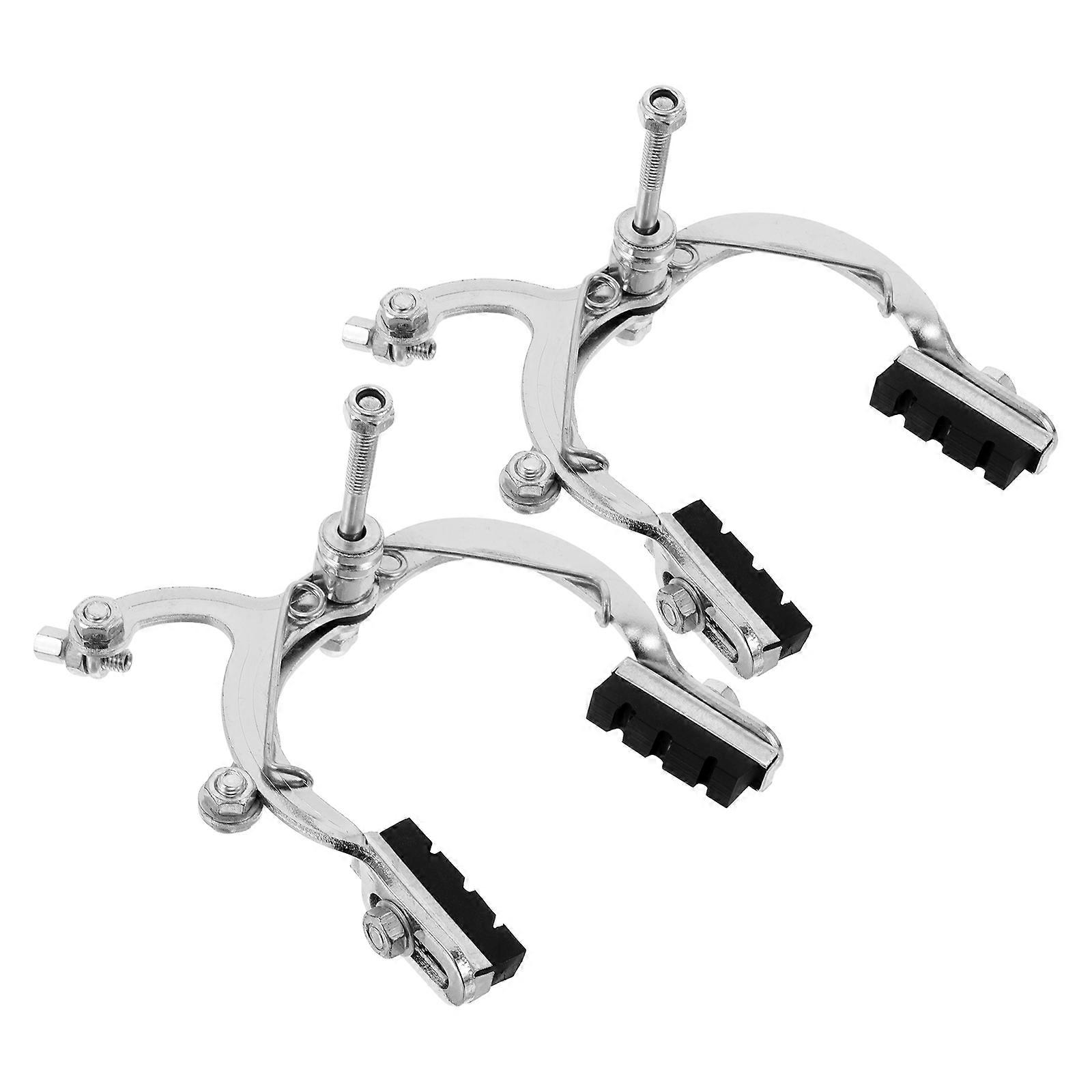 Silver Bicycle Brakes Calipers for Effective Braking 2Pcs Front Calipers
