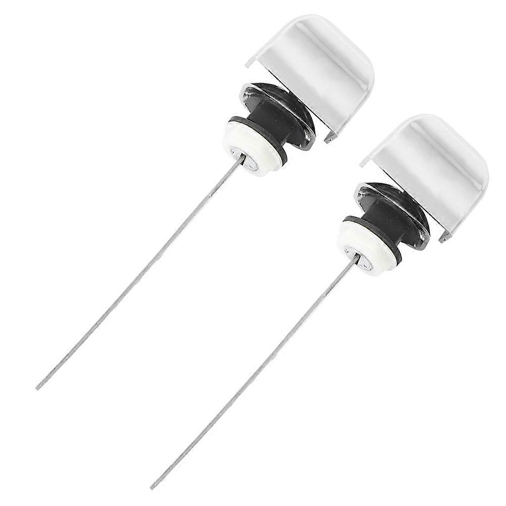 Universal Toilet Handle Replacement with Flush Function 2Pcs Silver Set