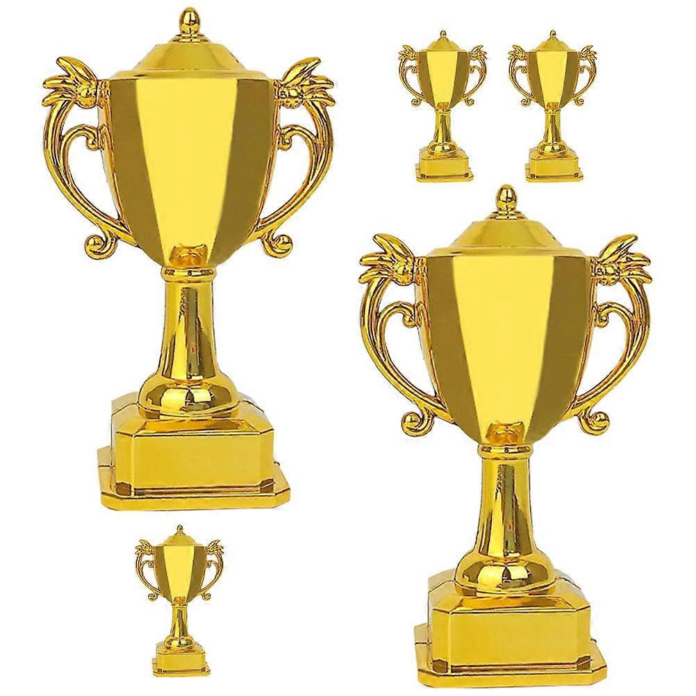 Mini Plastic Trophy Award Trophy Model 5Pcs for Home Tournament Use