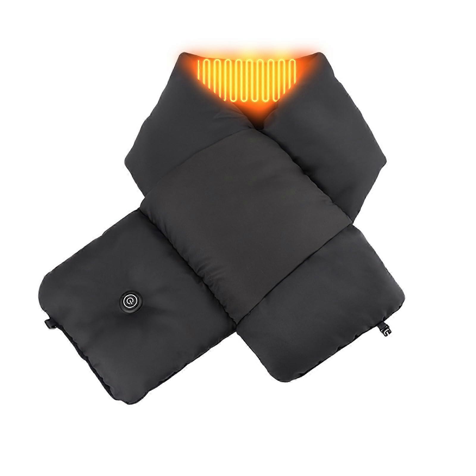 Heated Blanket Electric Heated Scarf Cordless Rechargeable 3Speed Soft Winter Neck Shawl Blue