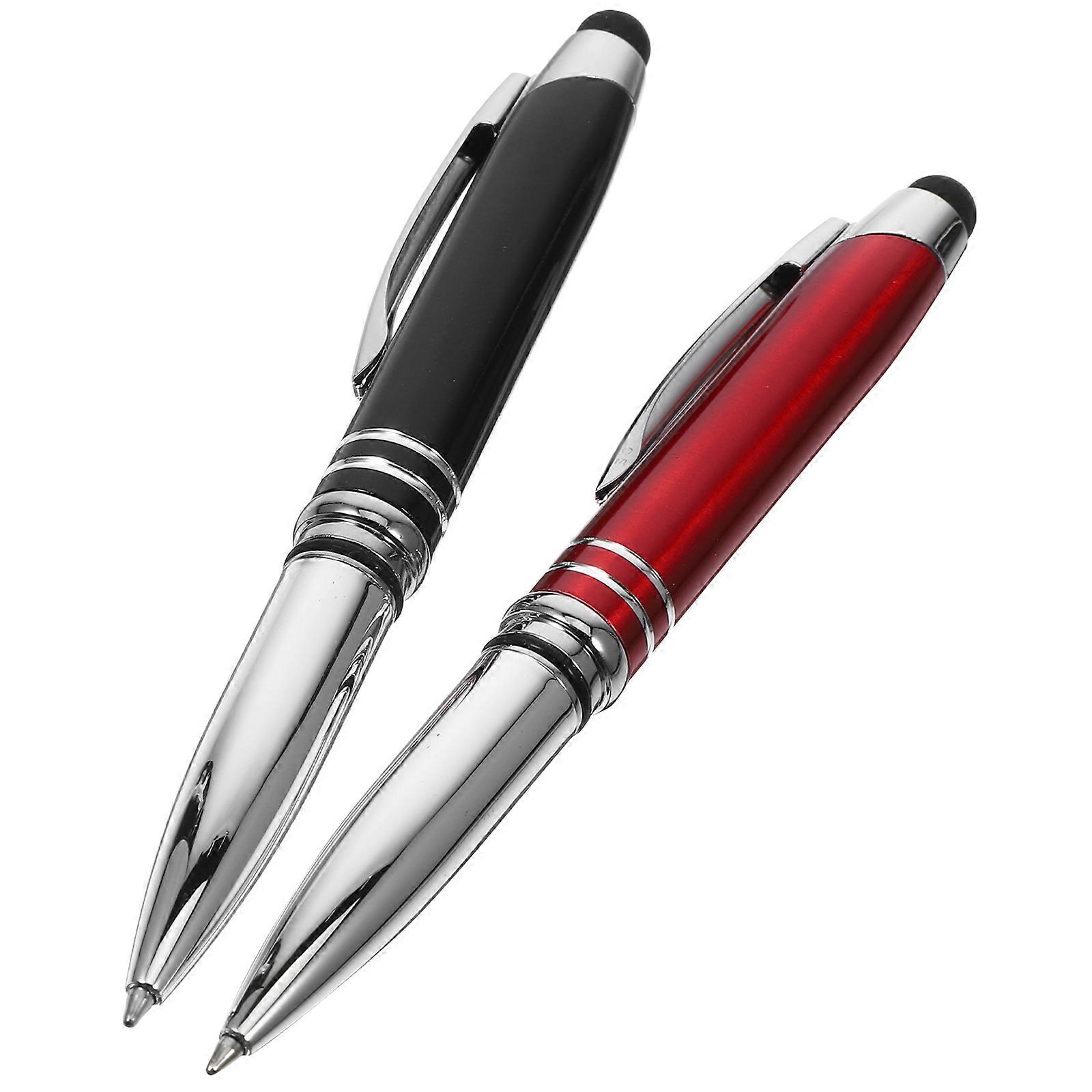 Raindrops 4pcs Lighted Ballpoint Pen with LED Stylus Replaceable Signature Pen