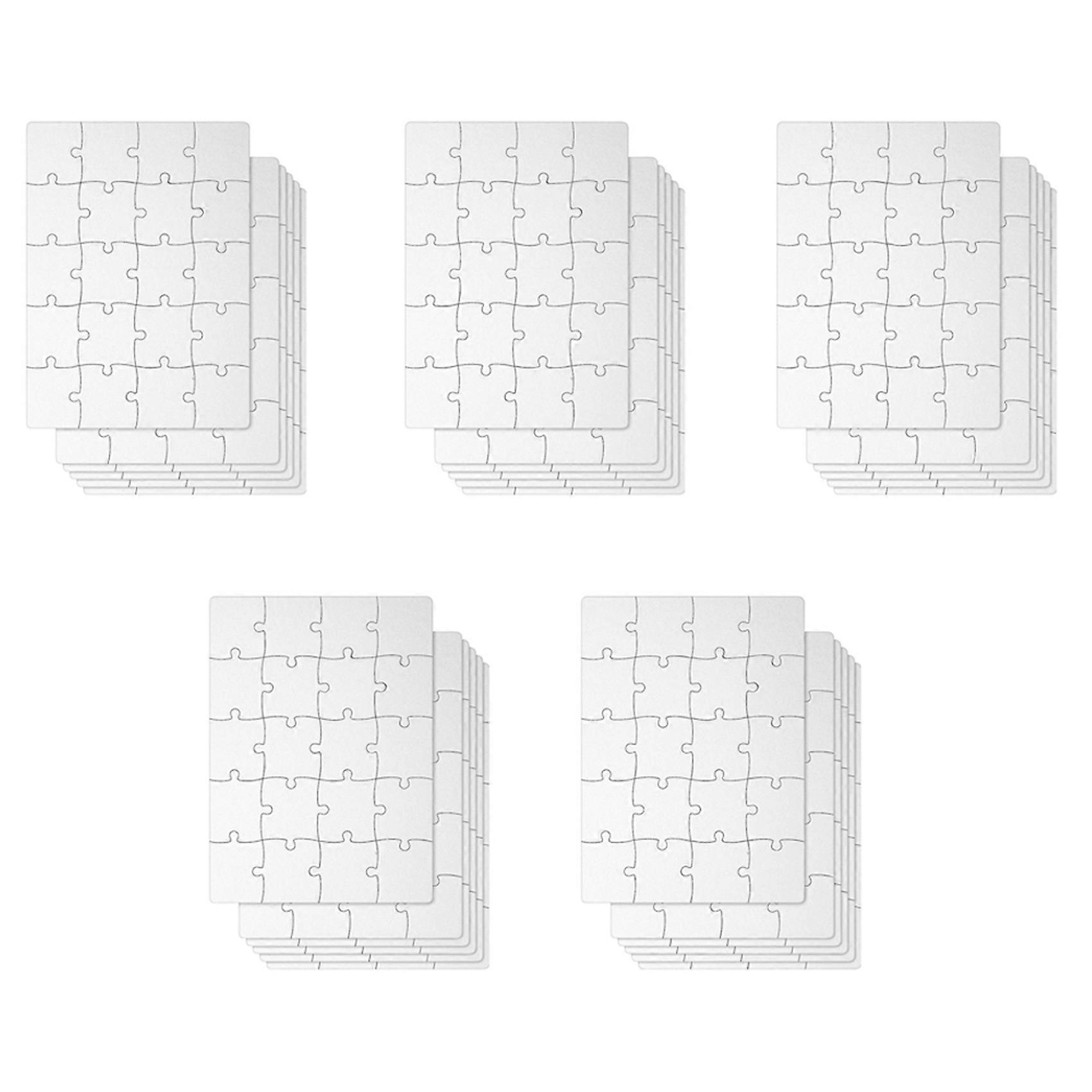 30x Sublimation Blanks Puzzles DIY Blank Puzzle for Sublimation Transfer Thermal Transfer Heat Press Printing Crafts A5