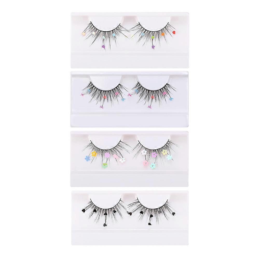 Glitter Colored False Eyelashes for Women Featuring 4Pairs Lashes