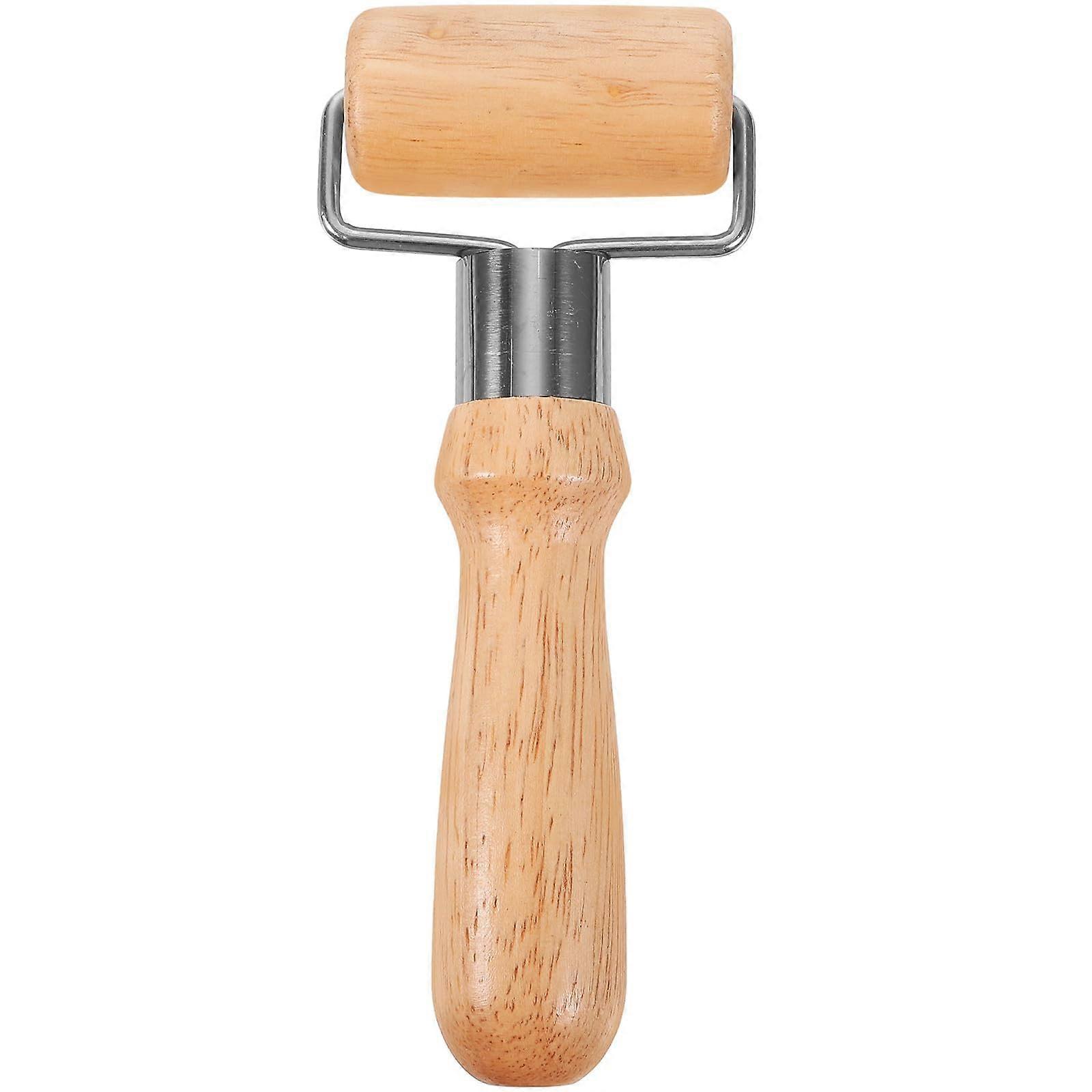 Wooden Rolling Pin with Handle Small Dough Roller for Baking Pastry Pizza and Cooking