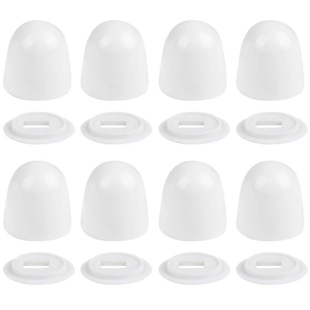 8 Pack Universal Fit Toilet Bolt Caps with Washers, Rust Protection Easy Snap Installation