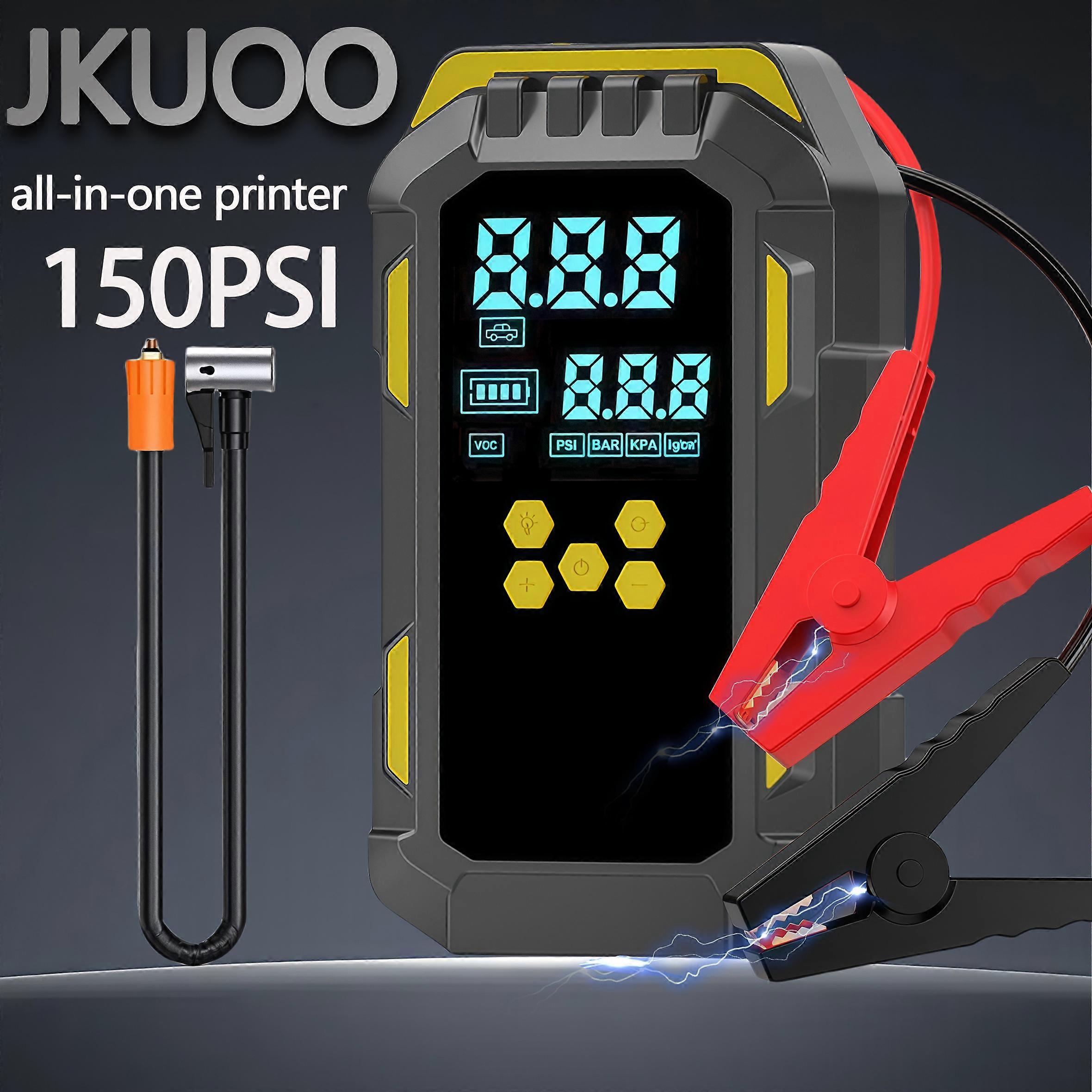 Heavy-Duty Car Jump Starter with 150PSI Air Compressor - Overload-Protected Emergency Power Bank, Suitable for Cars, SUVs