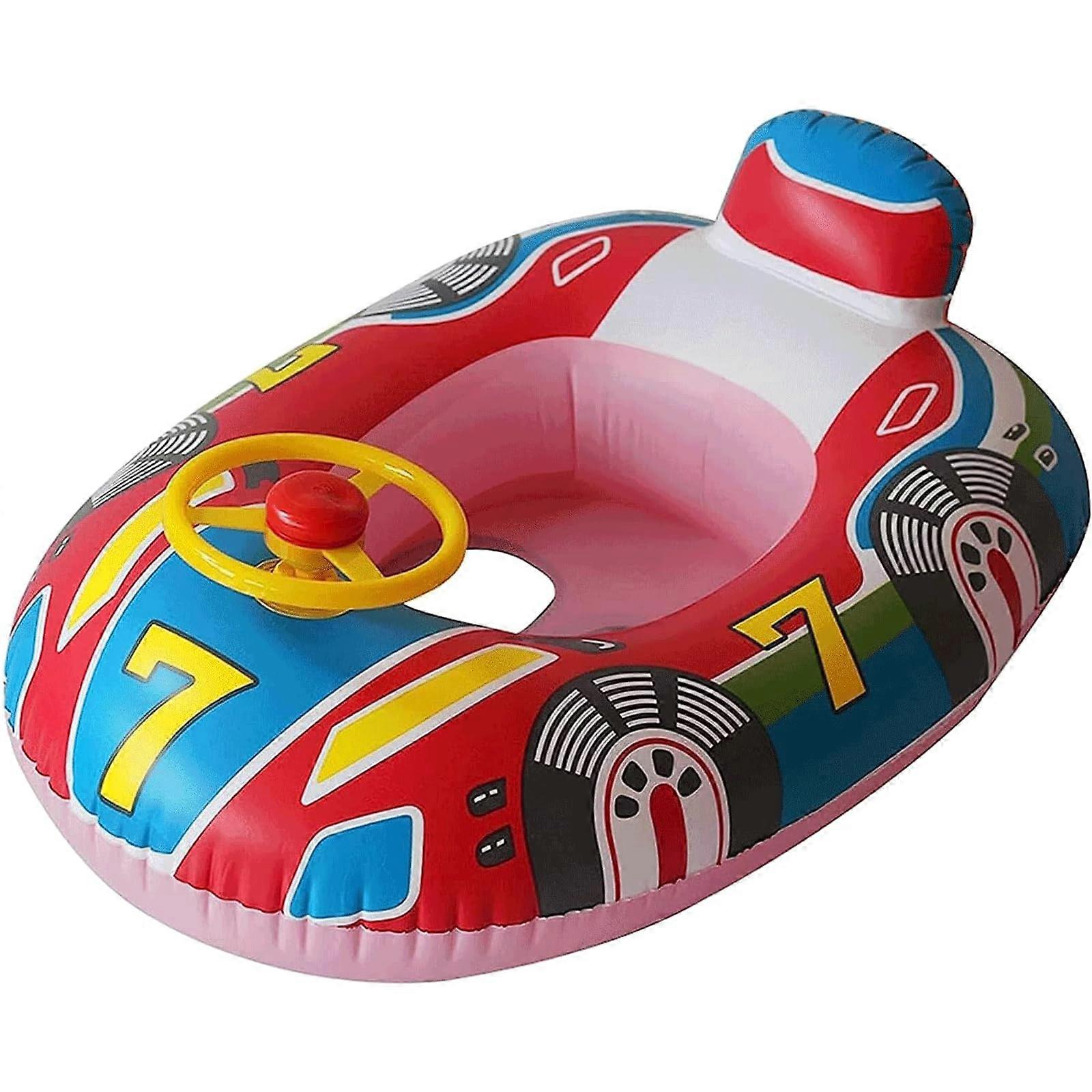 Pool Float Car Shape Swimming Ring with Secure Valve for Kids Beach and Pool Party Fun