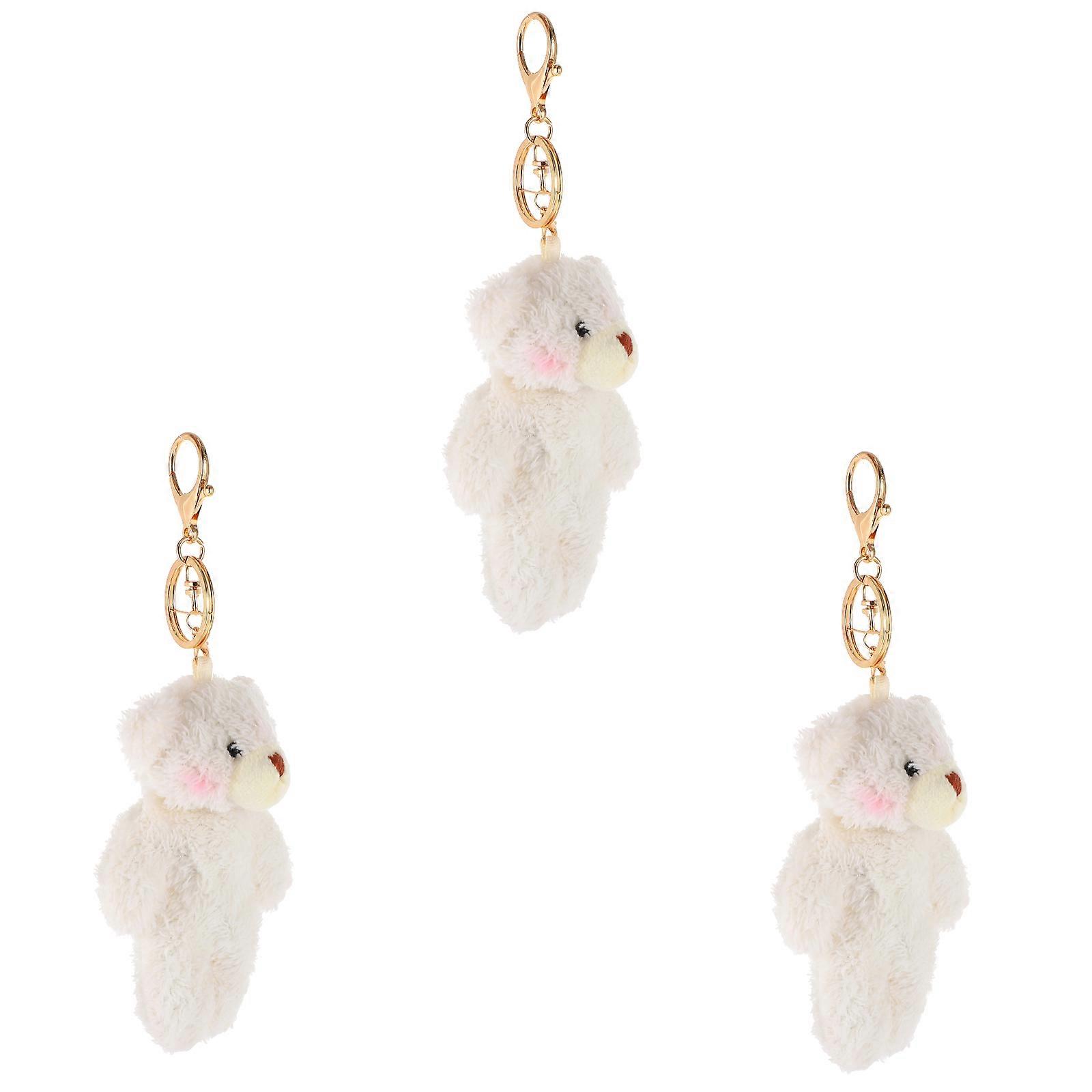 Bear Keychain Hanging Decor Small Bear Pendant for Decor 3Pcs Set
