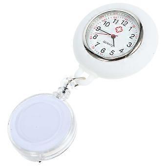 Hanging Pocket Watch for Students Medical Professional White 9.00X3.50X1.00CM Alloy Material Time Keeping 1Pack