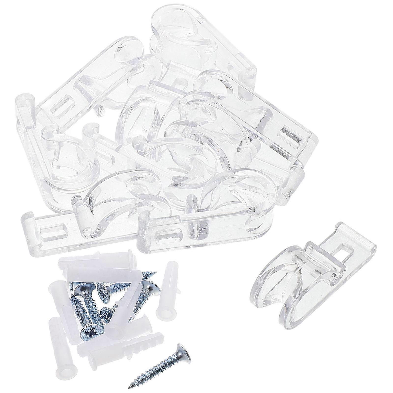 Transparent Curtain Hooks for Window Blinds Preventing Slipping 40Pcs