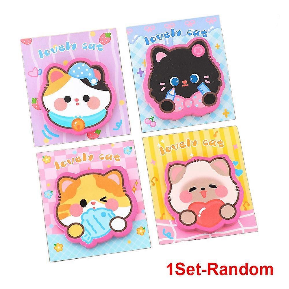 30Pcs/Set Paper Thickness Cat Shaped Sticky Note Paper Not Easily Damaged Sticky Notes Strong Viscosity Notes Notepad Student