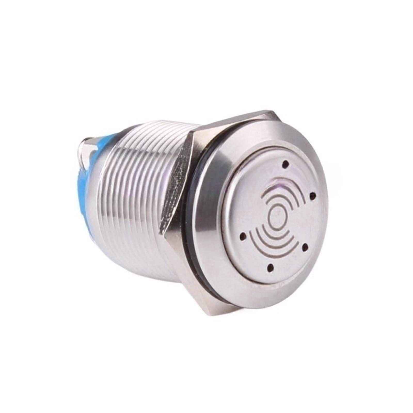 19mm Waterproof and OilProof Industrial Alarm Buzzer 12V 24V Loud Warning Alert with Two Screw Feet