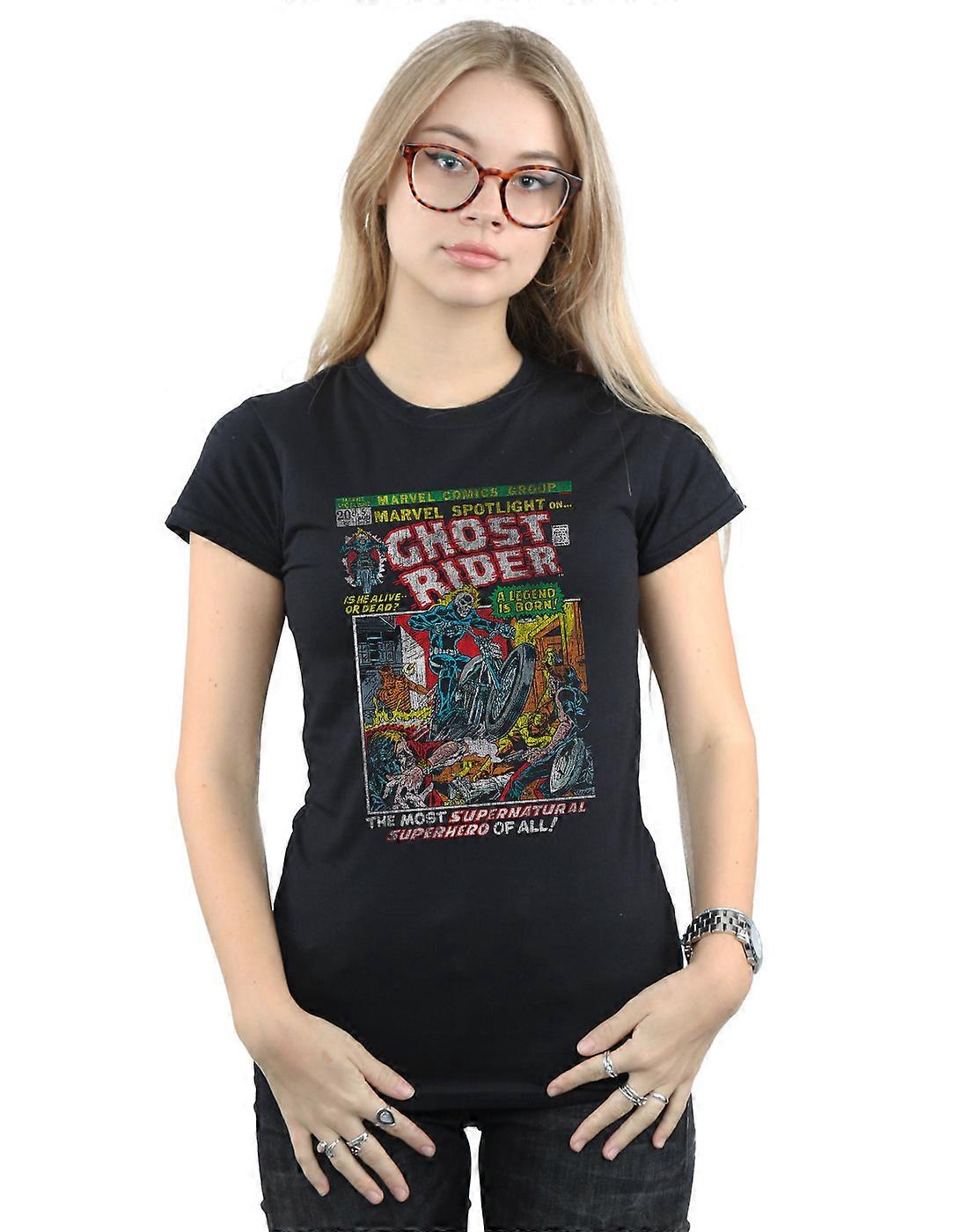Marvel Women's Ghost Rider Distressed Spotlight T-Shirt