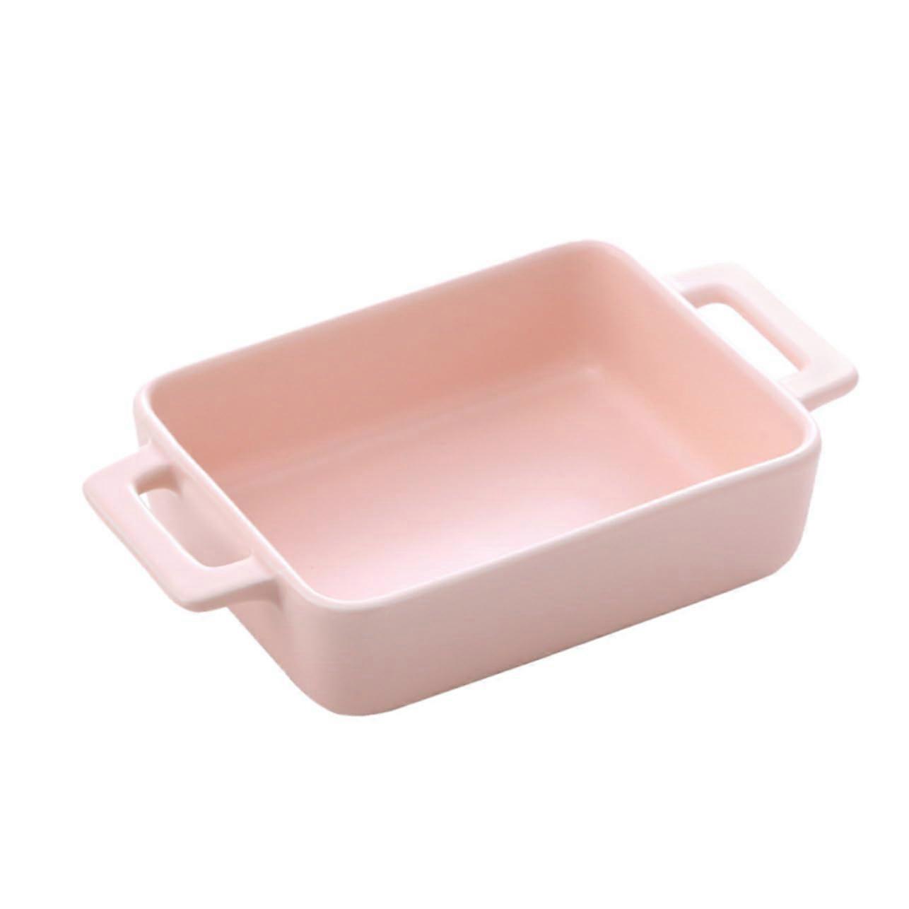 Ceramic Baking Dish with Handles Oven and Fridge Safe Multipurpose Tray for Home Kitchen Use