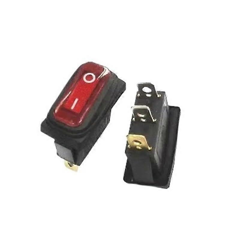 KCD3 Red Illuminated Rocker Switch ONOFF 3 Pin 2 Position 15A 250V AC  Current Control