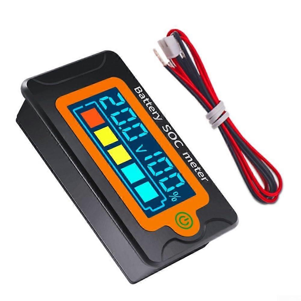 Definition LCD Battery Capacity Indicator Waterproof Digital Voltmeter for Electric Vehicles Orange