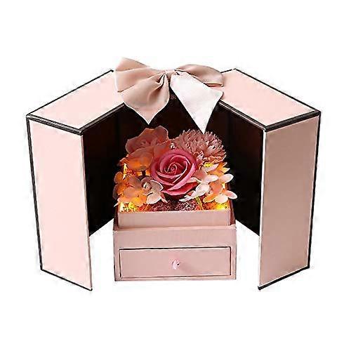 Artificial Rose with Builtin LED Light for Romantic Gift and LongLasting Decorative Use