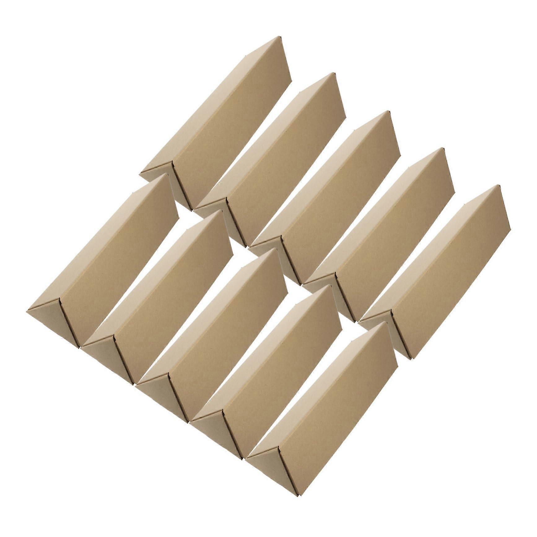 10pcs Durable Kraft Paper Mailing Tubes for Posters and Wine Packaging Triangular Box