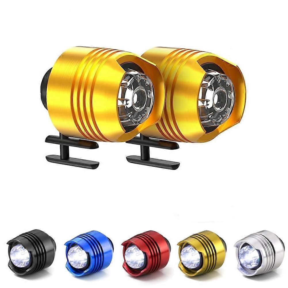 Gold Waterproof Clip On Shoe Lights for Night Running, Lightweight 2 Pack Flashlight