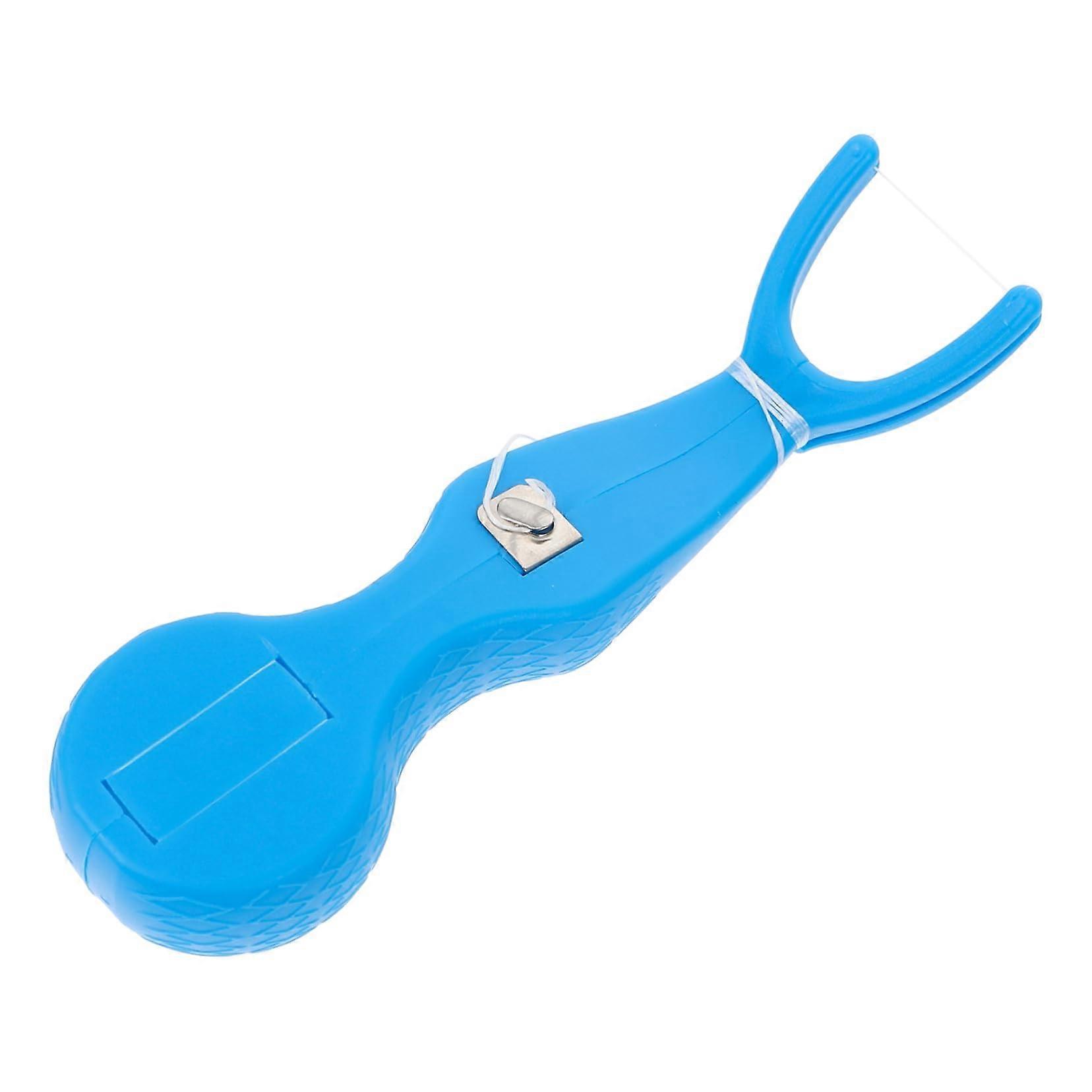 Floss Holder with Replaceable Reusable Floss Picks Ergonomic Grip for Travel and Teeth Cleaning