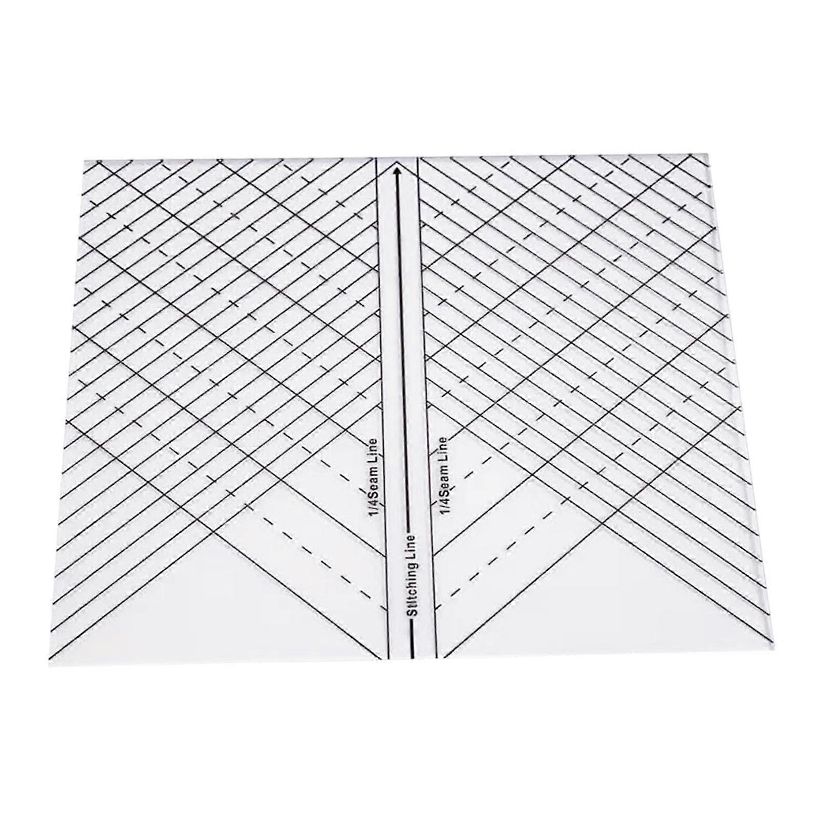 Acrylic Arc Quilting Straight Ruler Template for Sewing Machine Patchwork with  1/4' Seams