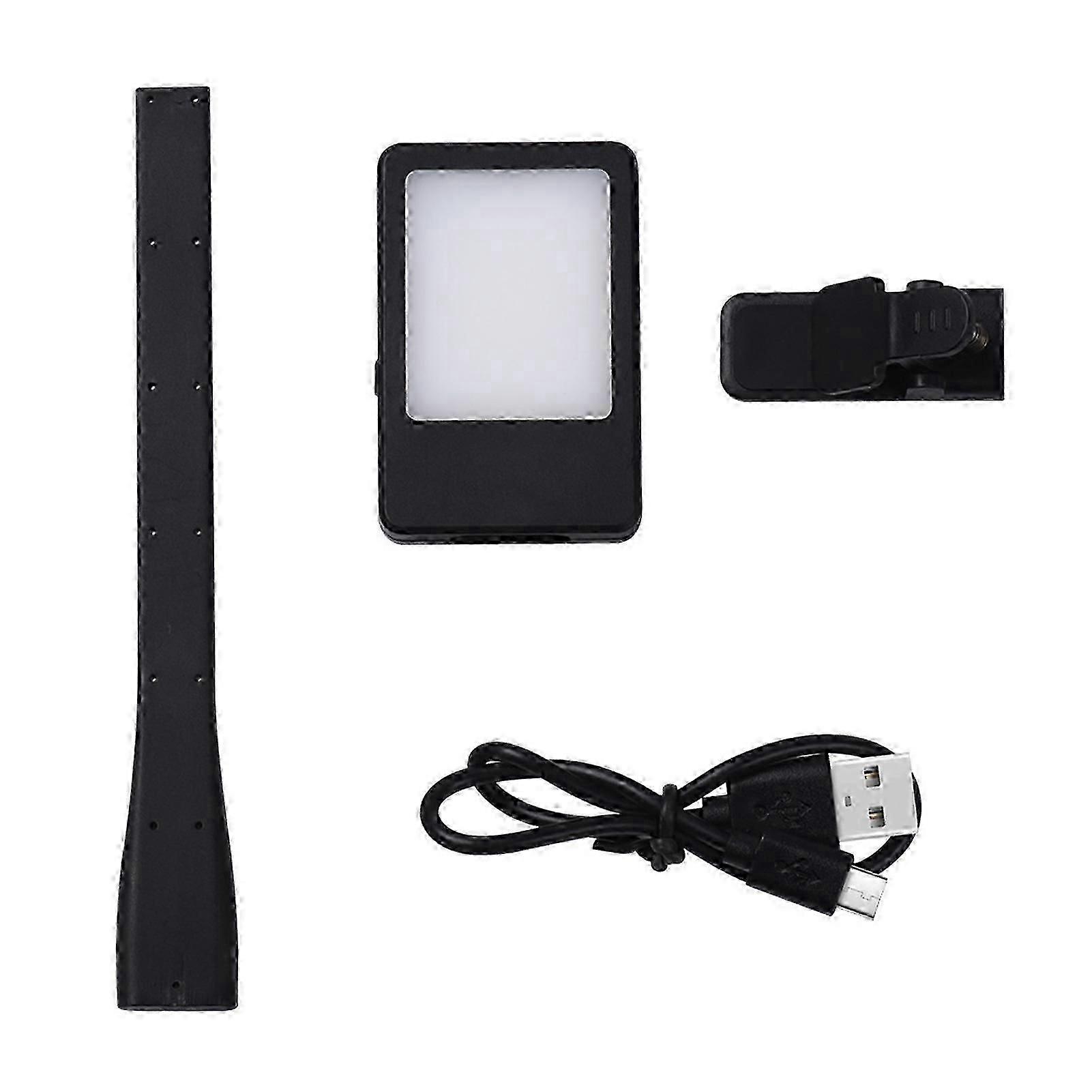 (Black)Mini LED Night Light with Clip Portable 360 Rotatable Night Light for Dormitory