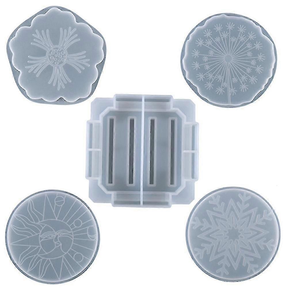 Coaster Molds Set,irregular Patterned Coaster Base Silicone Mold