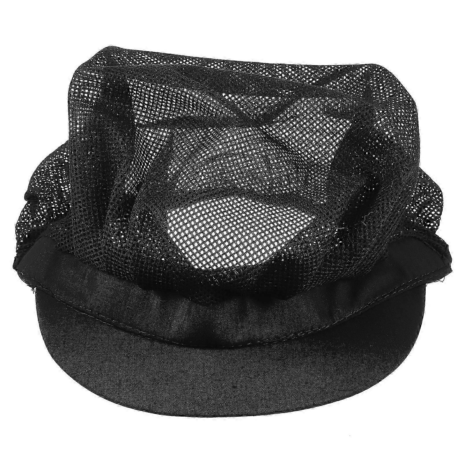 Chef Hat Adjustable Elastic Breathable Mesh Work Cap Beanie for Kitchen Working