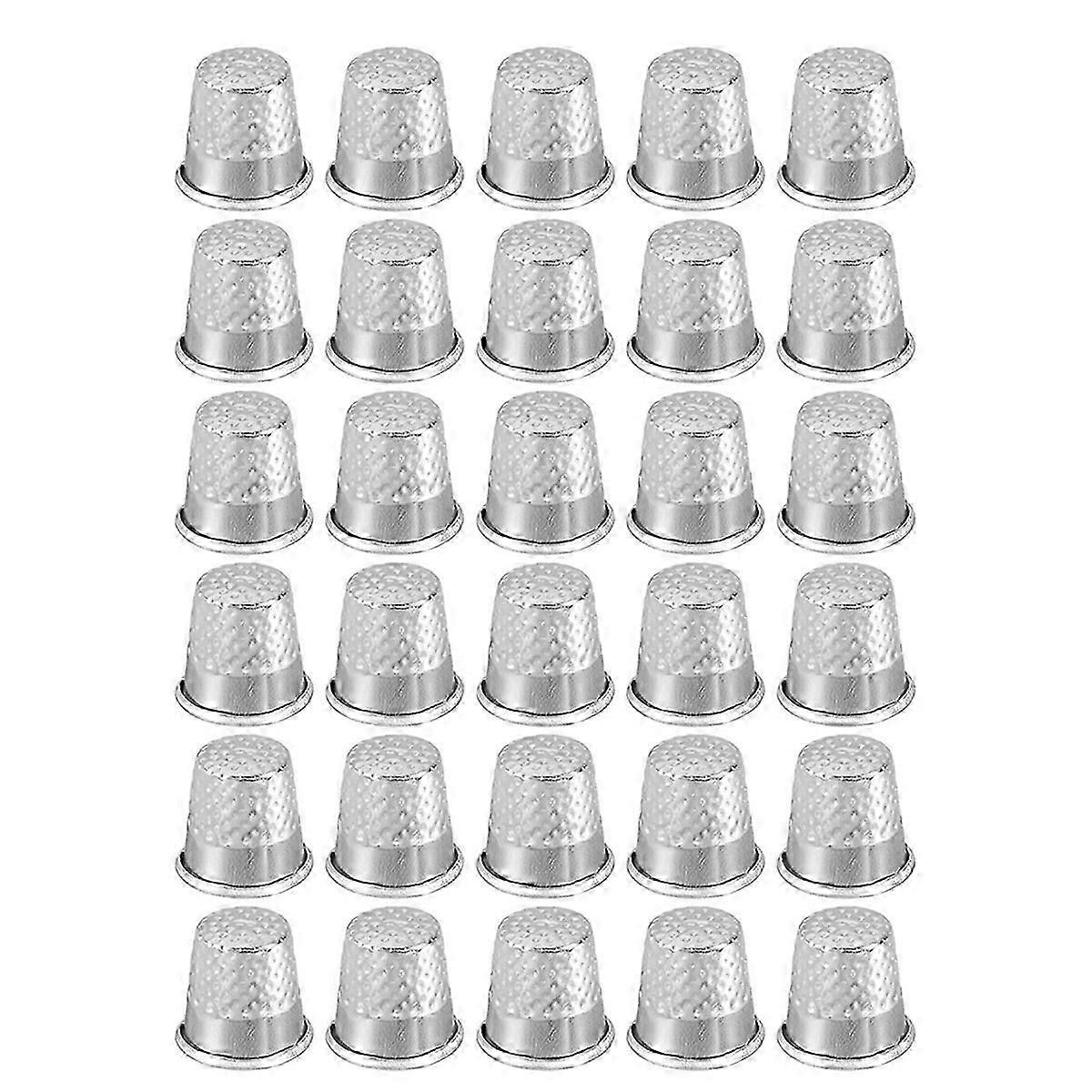 Sewing Thimble Finger Protector, 30 Pcs Metal Finger Shield Ring