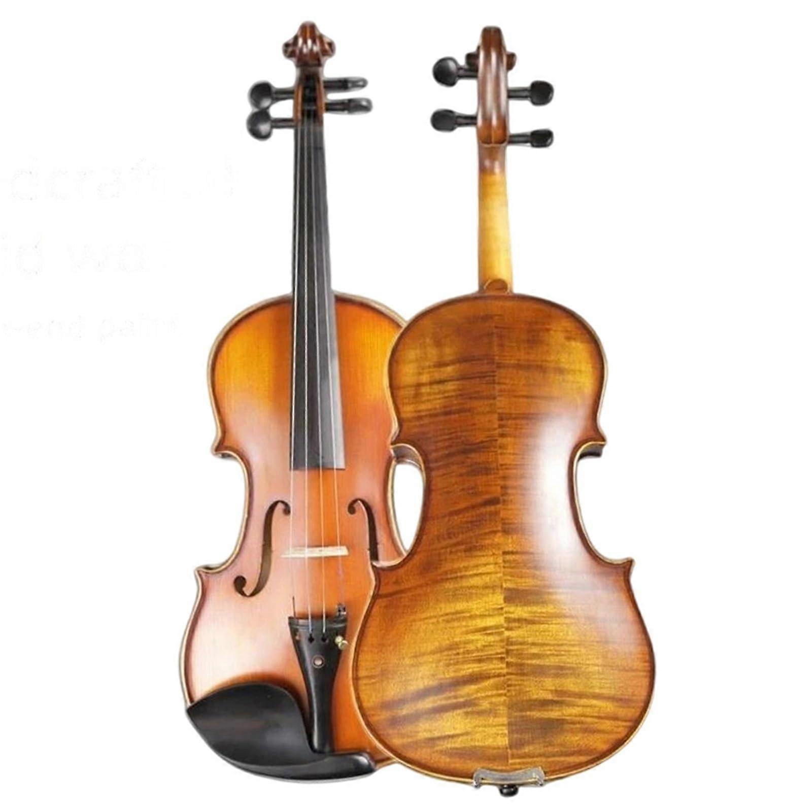 Full Size Acoustic Violin 4/4 Maple Wood Beginner Set with Case Bow and Strings