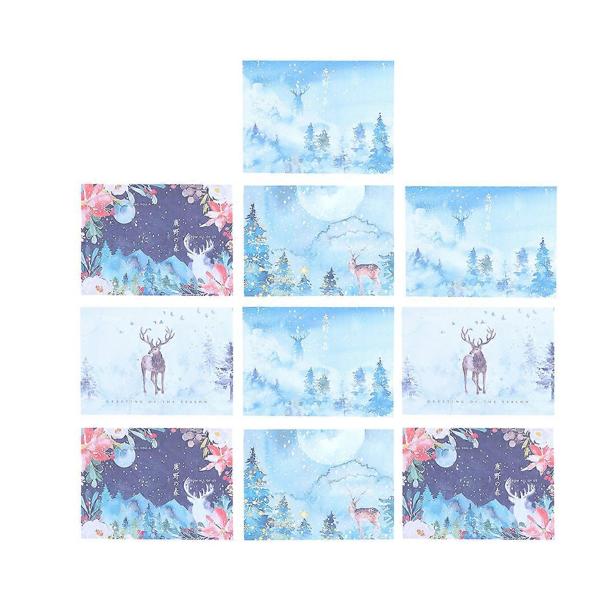 Adorable Envelope Pattern for Writing Use 60Pcs Christmas Greeting Kit