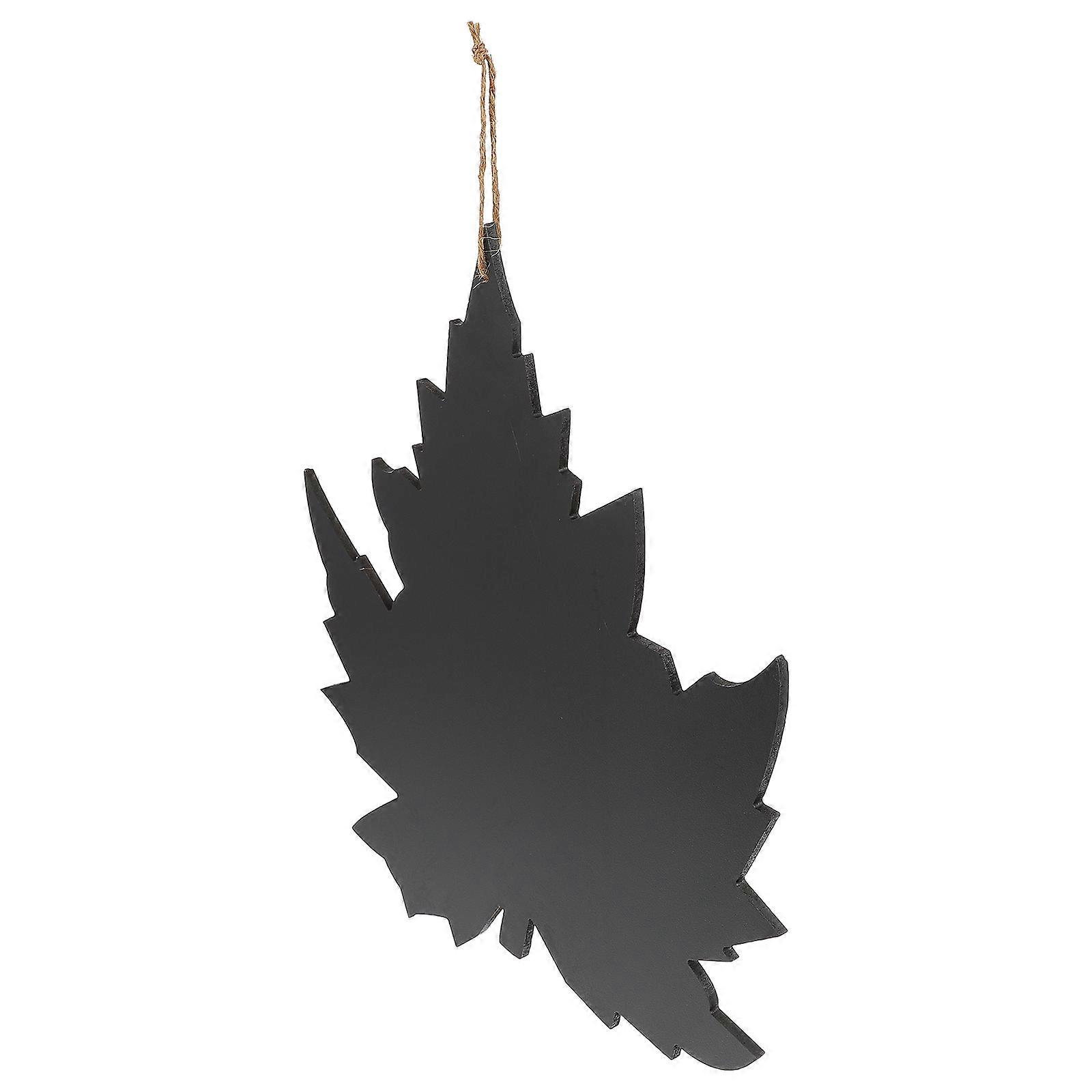 Message Blackboard Wooden Chalkboards for Writing Use Hanging Maple Leaf Shape