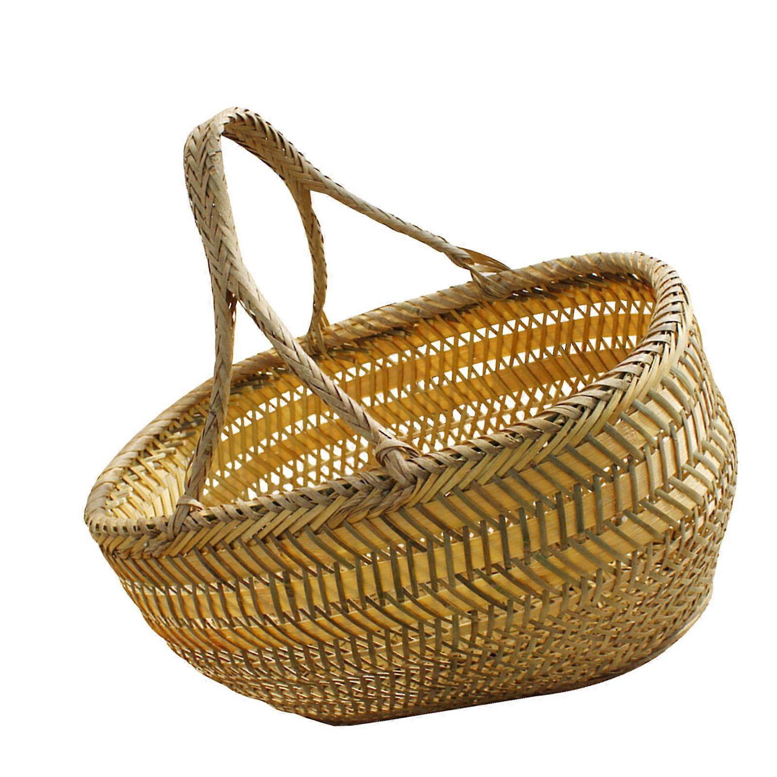 Bamboo Basket Vegetables Holder for Storage Home Vegetables Basket