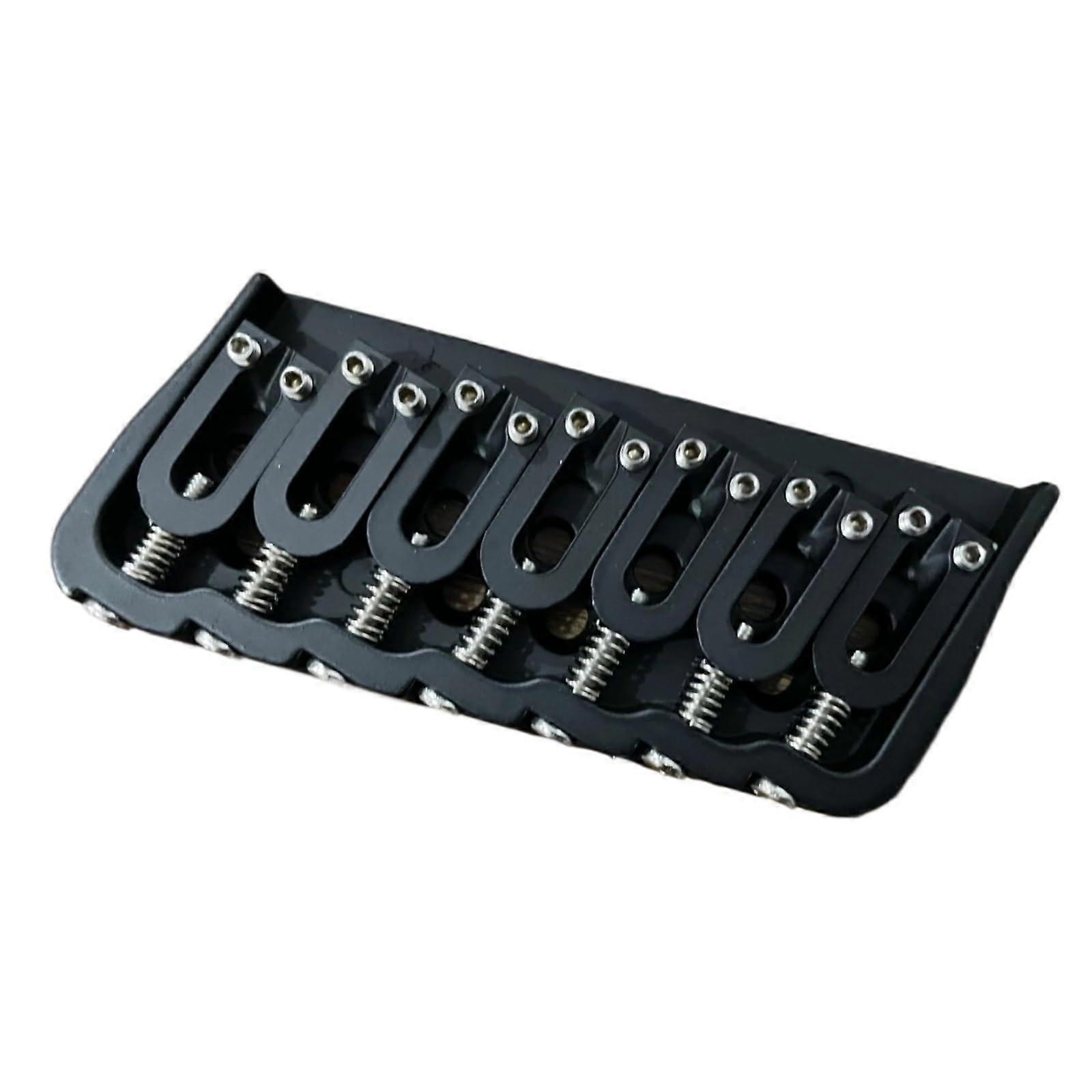 8 String Guitar Bridge with Improved Tuning Stability for Multiscale Electric Guitar, Black