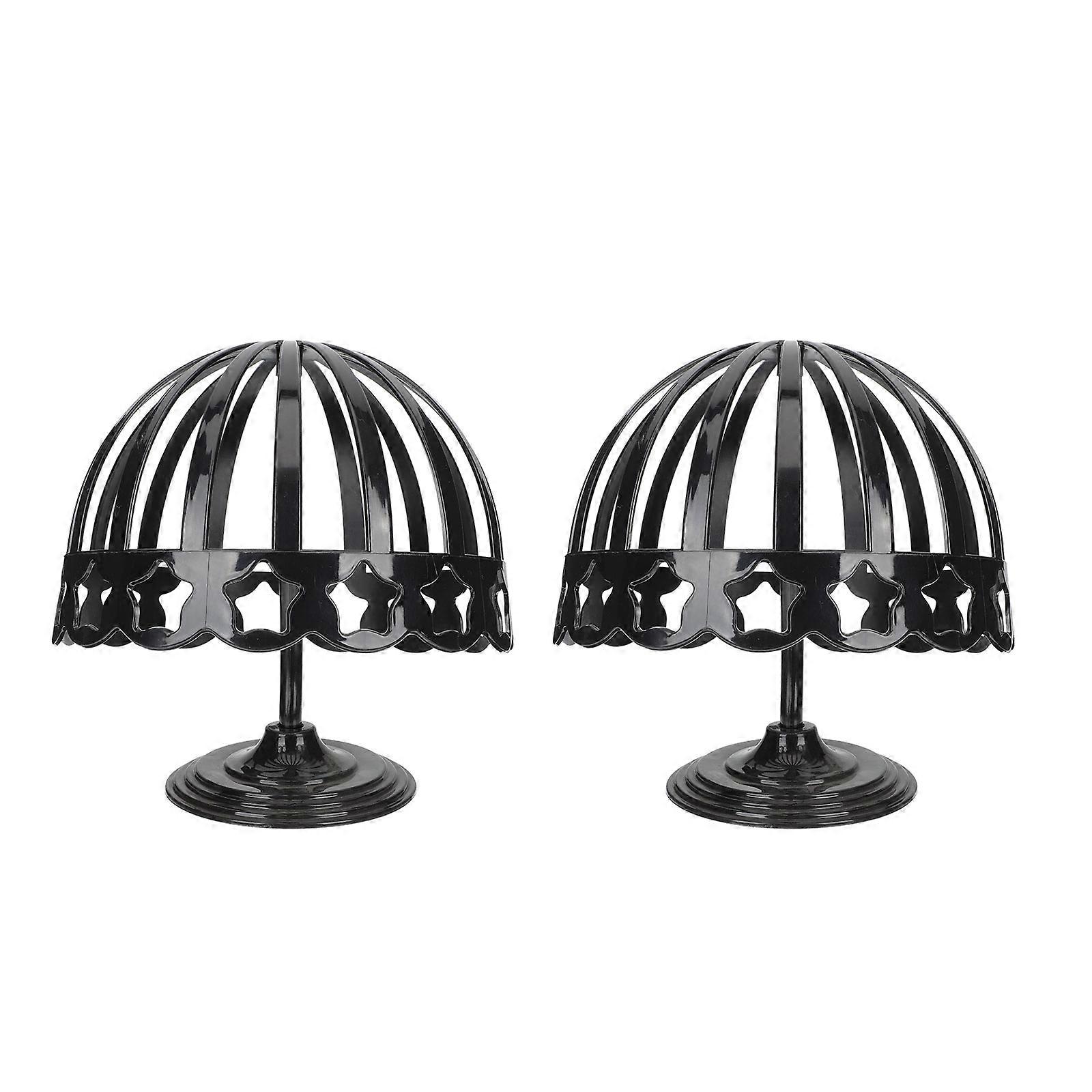 Cap Display Stand Black ABS for Caps 2Pcs Hat Storage Holder for Home
