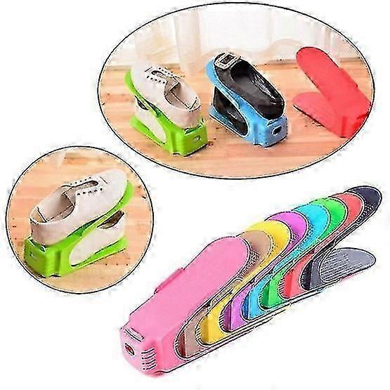 Display Rack Shoes Organizer Space-saving Plastic Storage Rack