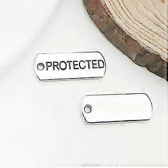 10X Inspirational Word Antique Silver Charms Pendant for Jewelry Making Keychain-10pcs protected
