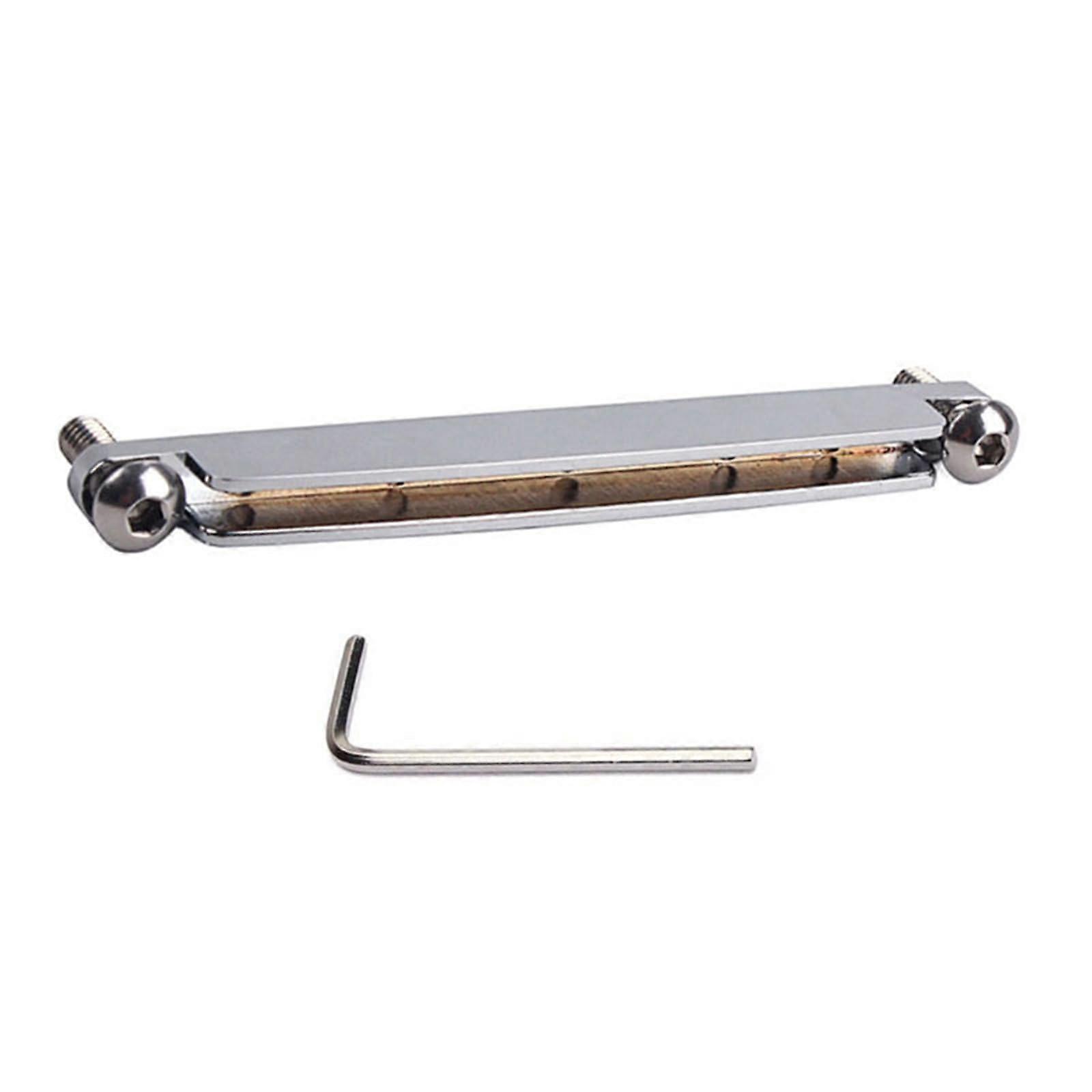 Adjustable Guitar Bridge Saddles Replacement with Durable Metal for Precise Height Adjustment