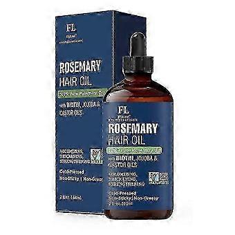 100 % ren rosmarinolja för hårväxt berikad med biotin, jojoba- och ricinolja | Hårstärkande behandling | Närande och volymgivande