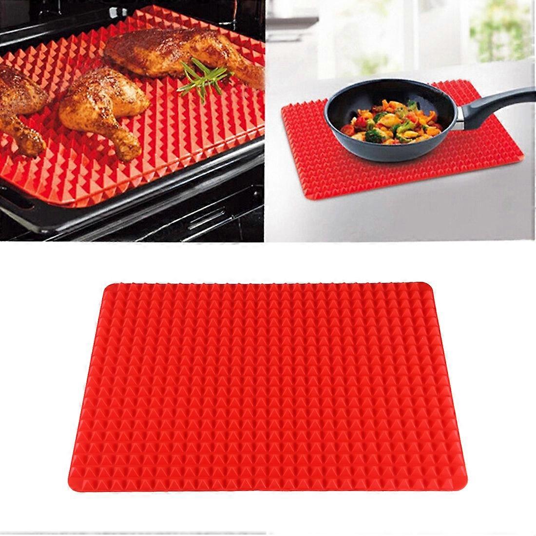 (New arrival) Multi-function Silicone Barbecue Pad / Food Pad(Red)