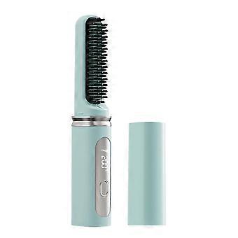 Spazzola lisciante per capelli senza fili, ricaricabile tramite USB, antiscottatura, in ceramica, riscaldamento rapido, ideale da viaggio.