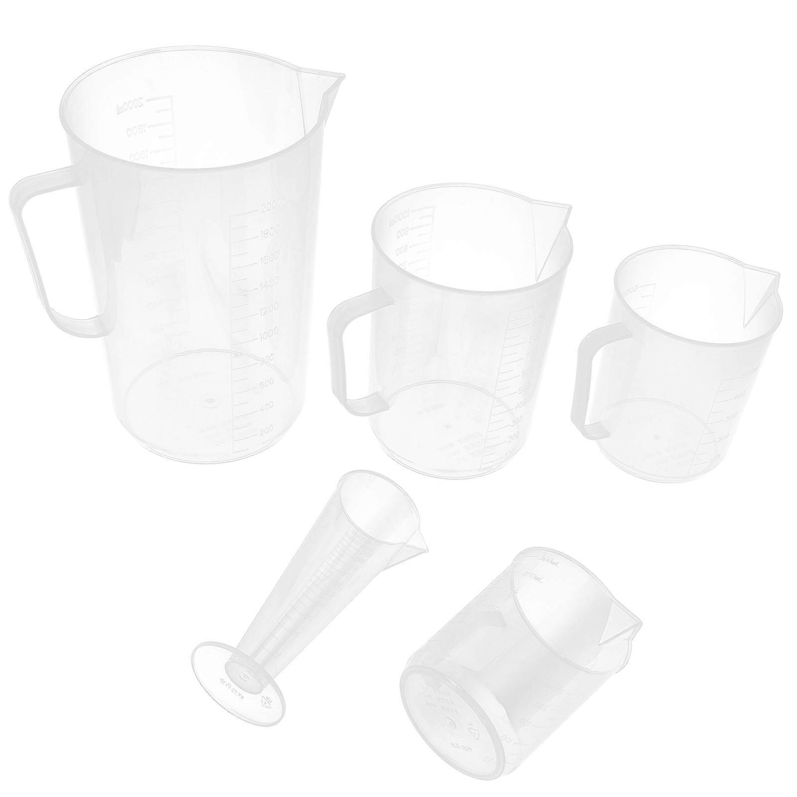 Kitchen Plastic Measuring Cup Set for Storage 1Set Five-Piece Baking Cups