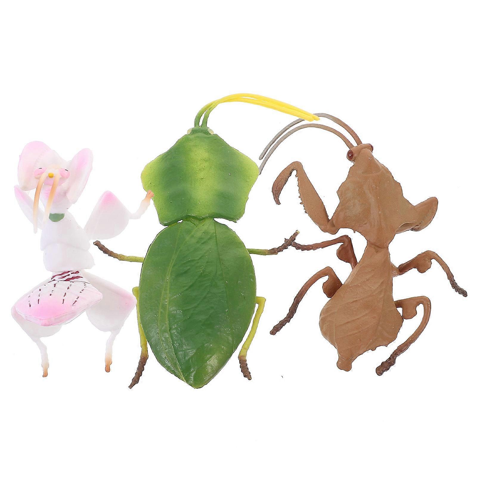 Plastic Insect Model Simulation Mantis Model for Kids 3Pcs Toy Set